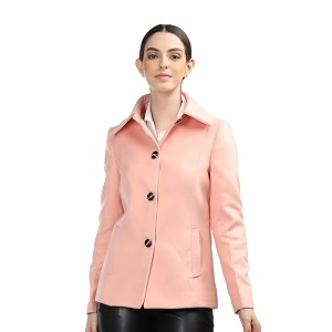 chkokko polycotton winter wear single breasted stylish short coat blazers for women