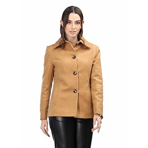 chkokko polycotton winter wear single breasted stylish short coat blazers for women