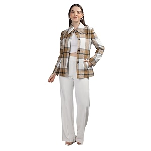 chkokko winter wear single breasted stylish coat blazer for women