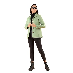 chkokko winter wear single breasted stylish coat blazer for women