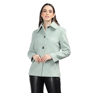 chkokko polycotton winter wear single breasted stylish short coat blazers for women