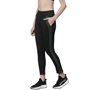 chkokko women high rise yoga track pants stretchable sports tights