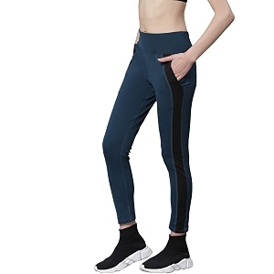 chkokko women high rise yoga track pants stretchable sports tights