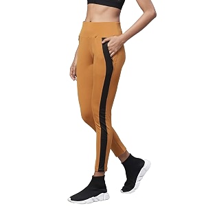chkokko women high rise yoga track pants stretchable sports tights