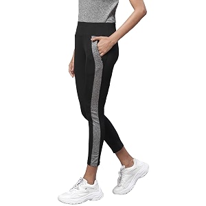 chkokko women high rise yoga track pants stretchable sports tights