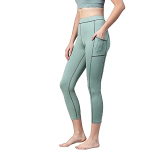 chkokko women39s stretch fit high rise yoga track pants stretchable gym legging tights with pocket