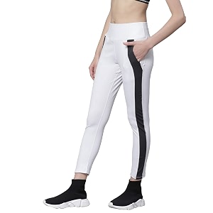 chkokko women high rise yoga track pants stretchable sports tights