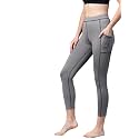 CHKOKKO Women's Stretch Fit High Rise Yoga Track Pants Stretchable Gym Legging Tights with Pocket