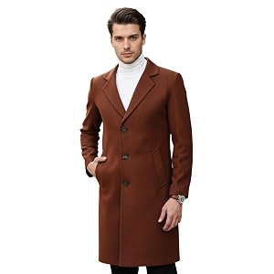 chkokko wool blend men winter wear regular fit standard length coat