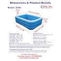 Cho-Cho Inflatable Bath Tubs Cho Cho Inflatable Bath Tubs For Kids And Adults With Inflatable Floor 6.5 Ft (A196)
