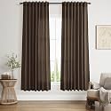 Chocolate Linen Curtains 72 Inch Long for