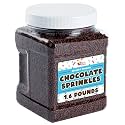 Chocolate Sprinkles - 1.6 Pounds - Brown Jimmies - Chocolate Football Sprinkles for Ice Cream, Cake Decorating, Cookies, Cupcakes, Brownies