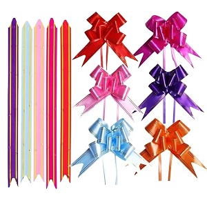 chocozone 100pcs pull flower ribbon for gift wrap amp decoration multicolor pull ribbon bows size  15