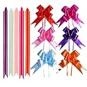 Chocozone 100Pcs Pull Flower Ribbon for Gift Wrap & Decoration Multicolor Pull Ribbon Bows (Size : 15)