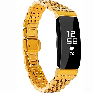 metal bracelet compatible with fitbit inspireinspire hrinspire 2 bands stainless steel replacement strap wristband accessories for inspire tracker for women gold