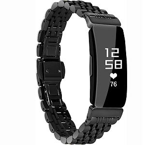 metal bracelet compatible with fitbit inspireinspire hrinspire 2 bands stainless steel replacement strap wristband accessories for inspire tracker for women black