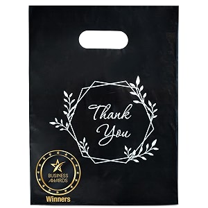 Choice Marts 100 Black Thank You Bags
