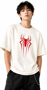 choicehub Graphic Print Men Round Neck White