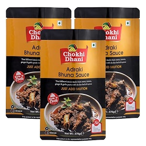 chokhi dhani adraki bhuna sauce  ready to cook gravy  pack of 3 375g each