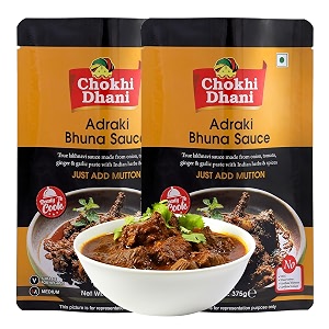 chokhi dhani adraki bhuna sauce  ready to cook gravy  pack of 2 375g each