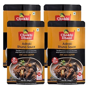 chokhi dhani adraki bhuna sauce  ready to cook gravy  pack of 4 375g each
