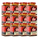 Chokhi Dhani Chilli Garlic Chutney | Spicy Sauce | Rajasthan Ki Lal mirchi lahsun ki chatni | (Pack of 12, 280g Each)