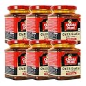 Chokhi Dhani Chilli Garlic Chutney | Spicy Sauce | Rajasthan Ki Lal mirchi lahsun ki chatni | (Pack of 6, 280g Each)