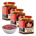 Chokhi Dhani Chilli Garlic Chutney | Spicy Sauce | Rajasthan Ki Lal mirchi lahsun ki chatni | (Pack of 3, 280g Each)