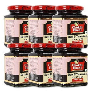 chokhi dhani date amp tamarind khatti mithi imli khajoor ki chutney  spicy sauce  rajasthan ki khatti mithi chatni  pack of 6 300g each