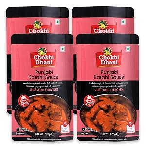 chokhi dhani punjabi karahi sauce  ready to cook gravy  pack of 4 375g each