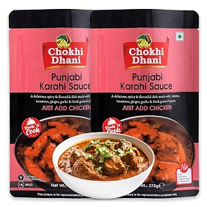 chokhi dhani punjabi karahi sauce  ready to cook gravy  pack of 2 375g each