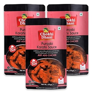 chokhi dhani punjabi karahi sauce  ready to cook gravy  pack of 3 375g each