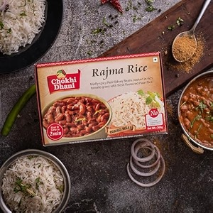chokhi dhani authentic rajma rice ready-to-eat meal 360g  traditional indian kidney beans curry with basmati rice  100 vegetarian  heat amp eat instant food  no preservatives