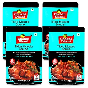 chokhi dhani tikka masala sauce  ready to gravy  pack of 4 375g each