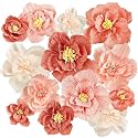 Cholemy 12 Pcs Tissue Paper Flowers, Crepe Paper Flowers Decorations 8" 10" 12" for Wedding Party Baby Bridal Shower Carnival Party Birthday Nursery Wall Decor (Assorted Color)
