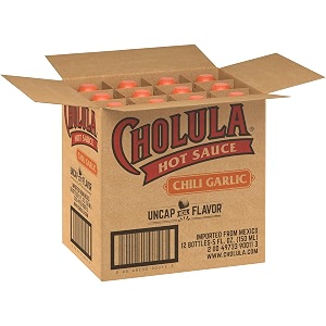 cholula chili garlic hot sauce 5 fl oz  150 ml  148 g 12 pack
