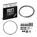 Chooee Bike Gear Cable Set, Road Bike Derailleur Cable for Mountain Bike/Bicycle, Bike Shifter Cable Housing Coated Braided & Teflon Inner line（Black/Gold/Silver/Titanium Silver）