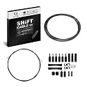 Chooee Bike Gear Cable Set, Road Bike Derailleur Cable for Mountain Bike/Bicycle, Bike Shifter Cable Housing Coated Braided & Teflon Inner line（Black/Gold/Silver/Titanium Silver）