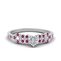 Choose Your Gemstone Beautiful XO Design Diamond CZ Ring 925 Sterling Silver Heart Shape Side Stone Engagement Rings Lightweight Office Wear Everyday Gift Jewelry US Size 4 to 12