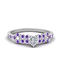 Choose Your Gemstone Beautiful XO Design Diamond CZ Ring 925 Sterling Silver Heart Shape Side Stone Engagement Rings Lightweight Office Wear Everyday Gift Jewelry US Size 4 to 12