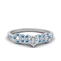 Choose Your Gemstone Beautiful XO Design Diamond CZ Ring 925 Sterling Silver Heart Shape Side Stone Engagement Rings Lightweight Office Wear Everyday Gift Jewelry US Size 4 to 12