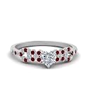 Choose Your Gemstone Beautiful XO Design Diamond CZ Ring 925 Sterling Silver Heart Shape Side Stone Engagement Rings Lightweight Office Wear Everyday Gift Jewelry US Size 4 to 12