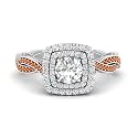 Choose Your Gemstone Double Halo Twisted Shank Engagement Ring 925 Sterling Silver Round Shape Double Halo Engagement Ring Lightweight Office Wear Everyday Gift Jewelry US Size 4 to 12
