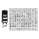 Premium Self-Inking Rubber Stamp Compatible with Colop Machines - 12 mm Icon Round Rubber