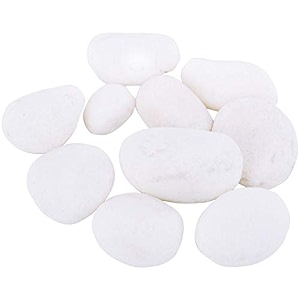choostix aquachoo aquarium dcor substrate river pebbles and gravel dumbell round white medium 1 kg