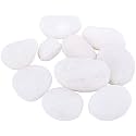 Choostix Aquachoo Aquarium Décor, Substrate, River Pebbles and Gravel, Dumbell, Round, White, Medium, 1 kg