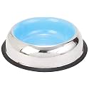 Choostix Dog and Cat Feeding Steel Bowl, Belly Style, Pantone Light Blue, Medium, 710 ml