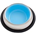 Choostix Dog and Cat Feeding Steel Bowl, Belly Style, Pantone Light Blue, Small, 225 ml