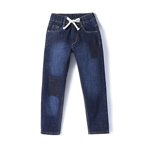 chopper club boys 6-15 yrs jeans with inner elastic amp drawstrings in stretchable 3x1 denim fabric slim fit with tearing