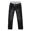 chopper club Boys' Jeans in Soft Knitted Denim with Drawstrings in Slim Fit with Pull On Rib Elastic and Drawstrings